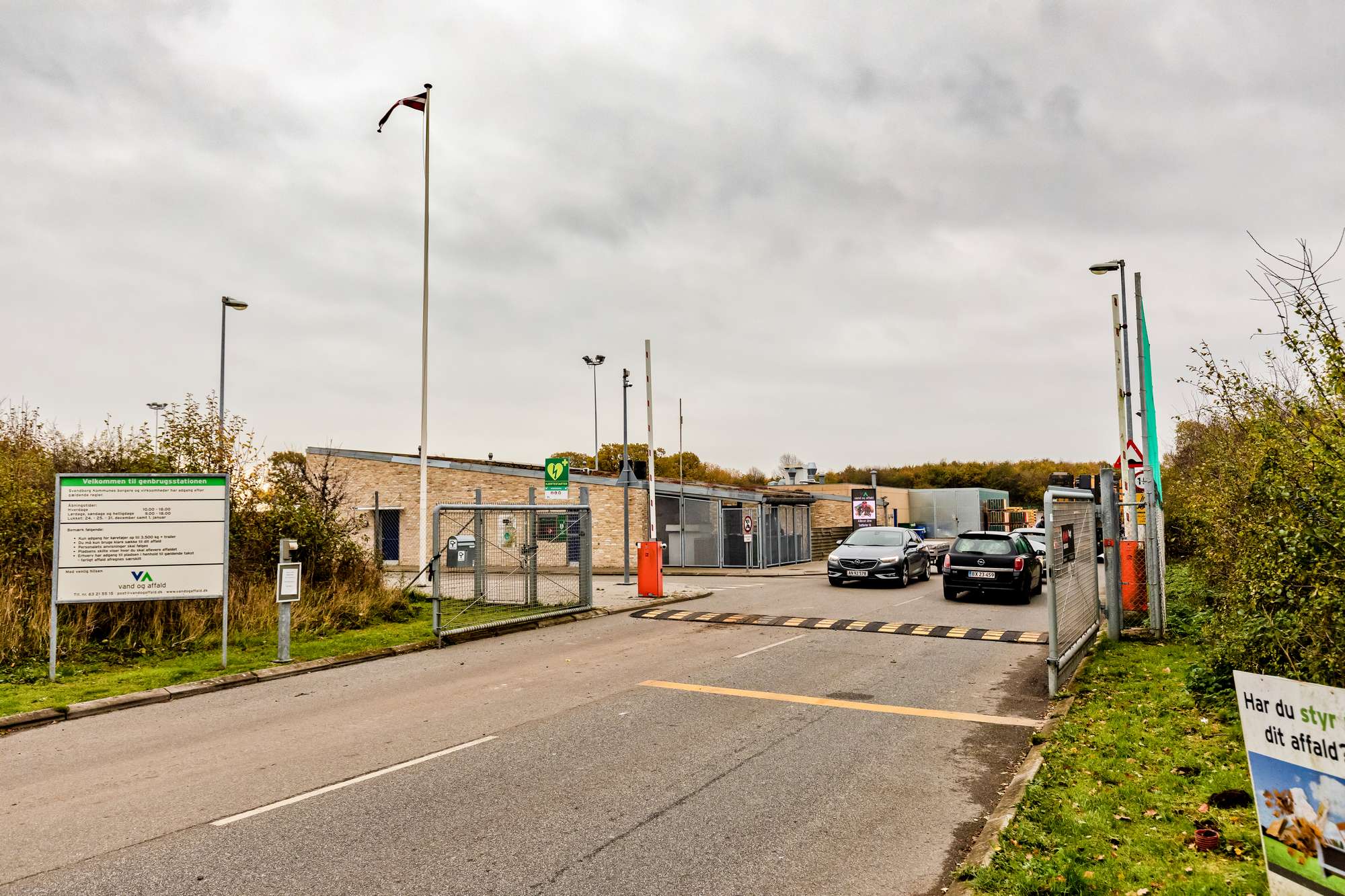 Genbrugsstationen i Svendborg er lukket resten af mandagen den 21. marts