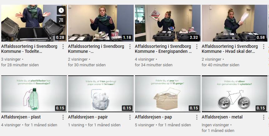 Forsiderne på vores youtube-videoer om sortering.