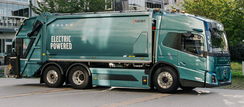 Vand og Affalds kommende eldrevne skraldebiler af mærket Volvo