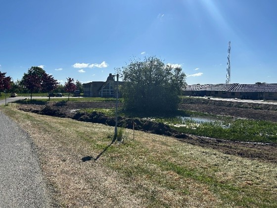 Regnvandsbassin på Ryttervej