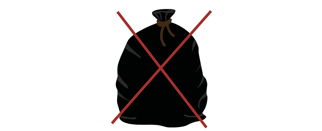 Nej tak til sorte sække på genbrugsstationerne