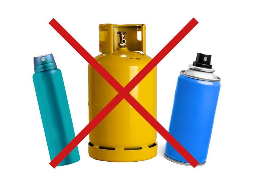 Gasflasker og spraydåser er farligt affald